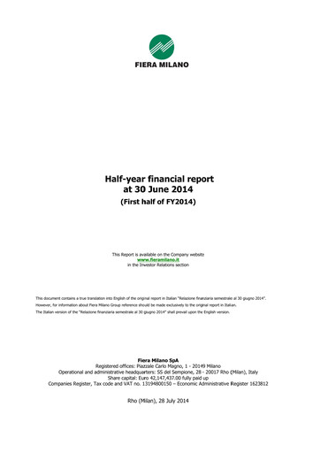 Thumbnail Fiera Milano Half-year Report 2014-h1