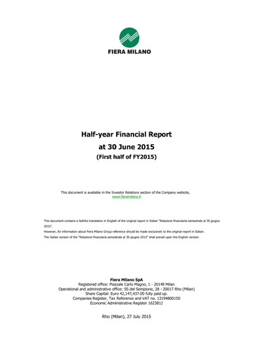 Thumbnail Fiera Milano Half-year Report 2015-h1