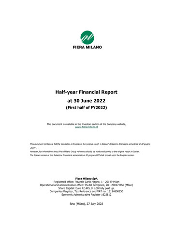 Thumbnail Fiera Milano Half-year Report 2022-h1