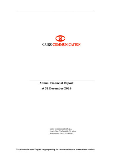 Thumbnail Cairo Communication Annual Report 2014
