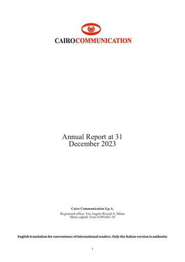 Thumbnail Cairo Communication Annual Report 2023
