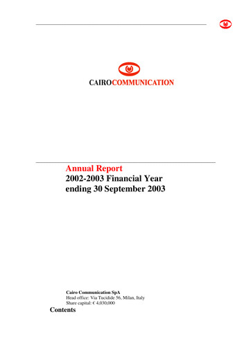 Thumbnail Cairo Communication Financial Report 2003