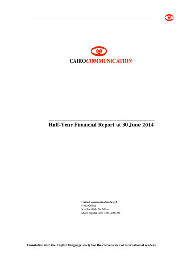 Thumbnail Cairo Communication Half-year Report 2014-h1