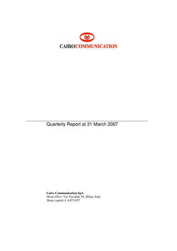 Thumbnail Cairo Communication Quarterly Report 2007-q1