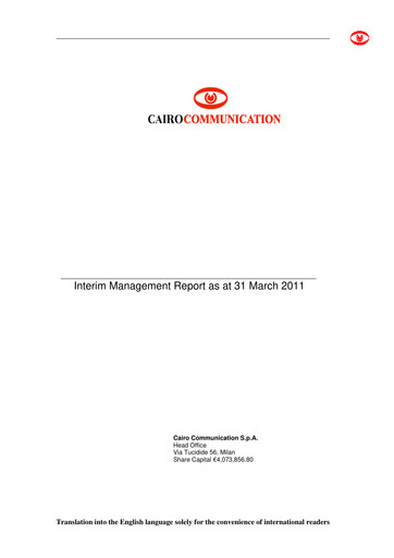 Thumbnail Cairo Communication Quarterly Report 2011-q1