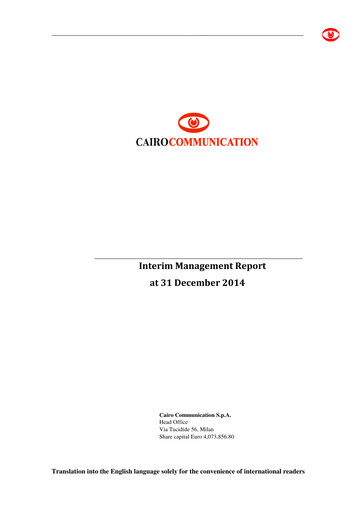 Thumbnail Cairo Communication Quarterly Report 2014-q4
