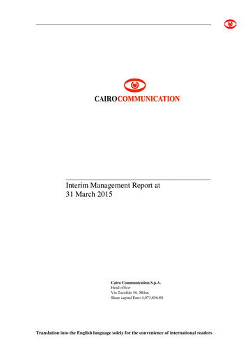Thumbnail Cairo Communication Quarterly Report 2015-q1