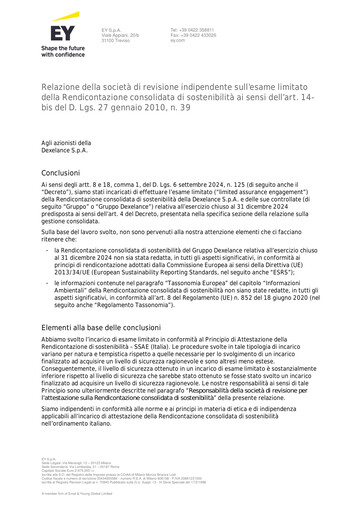 Vorschaubild Dexelance Nachhaltigkeitsbericht 2024
