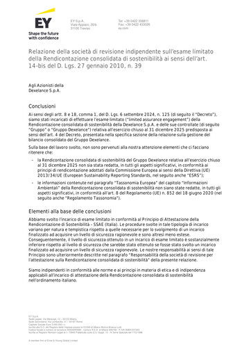 Vorschaubild Dexelance Nachhaltigkeitsbericht 2025