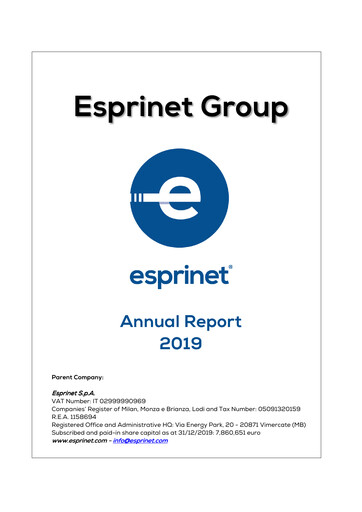 Thumbnail Esprinet Annual Report 2019