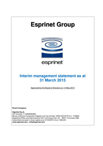 Thumbnail Esprinet Quarterly Report 2015-q1