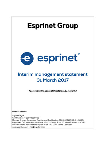 Thumbnail Esprinet Quarterly Report 2017-q1