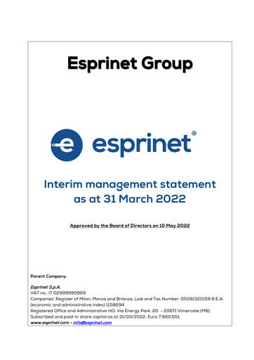 Thumbnail Esprinet Quarterly Report 2022-q1