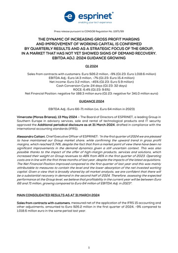 Thumbnail Esprinet Quarterly Report 2024-q1