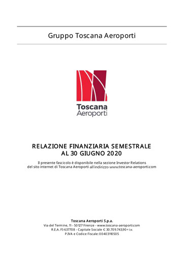 Thumbnail Toscana Aeroporti Financial Report 2020-h1