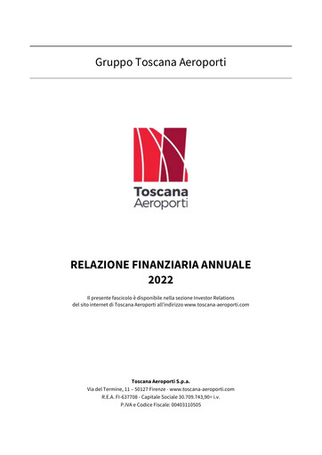 Thumbnail Toscana Aeroporti Financial Report 2022