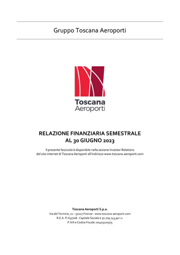 Thumbnail Toscana Aeroporti Financial Report 2023-h1