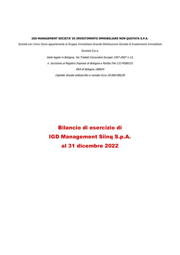 Thumbnail Immobiliare Grande Distribuzione SIIQ Financial Statement 2022