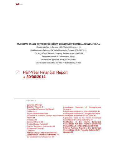 Thumbnail Immobiliare Grande Distribuzione SIIQ Half-year Report 2014-h1