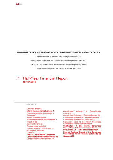Thumbnail Immobiliare Grande Distribuzione SIIQ Half-year Report 2015-h1