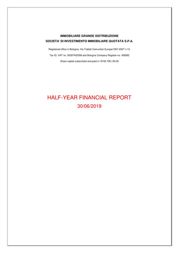 Thumbnail Immobiliare Grande Distribuzione SIIQ Half-year Report 2019-h1