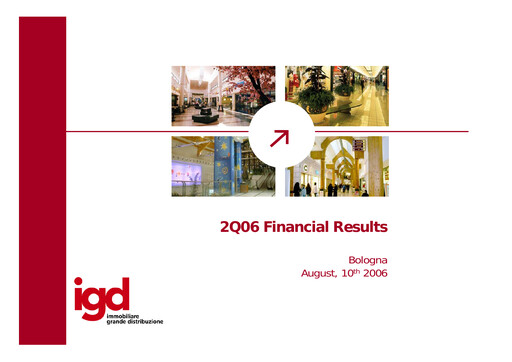 Thumbnail Immobiliare Grande Distribuzione SIIQ Quarterly Report 2006-q2