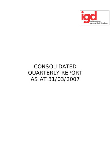 Thumbnail Immobiliare Grande Distribuzione SIIQ Quarterly Report 2007-q1