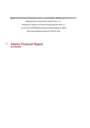 Thumbnail Immobiliare Grande Distribuzione SIIQ Quarterly Report 2018-q1