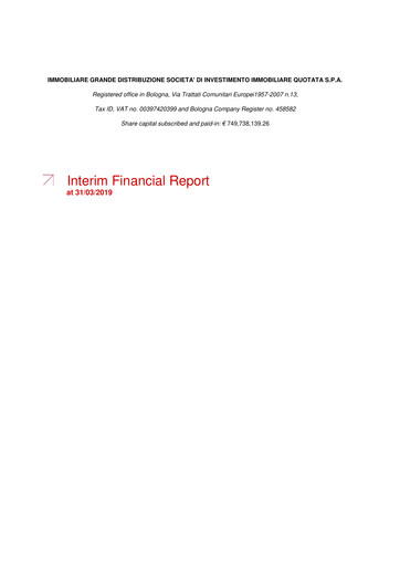 Thumbnail Immobiliare Grande Distribuzione SIIQ Quarterly Report 2019-q1