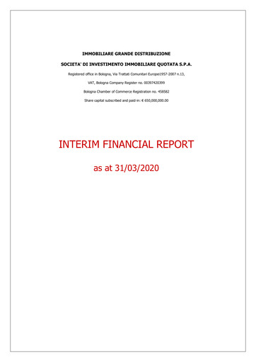 Thumbnail Immobiliare Grande Distribuzione SIIQ Quarterly Report 2020-q1