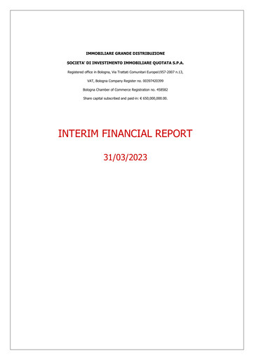 Thumbnail Immobiliare Grande Distribuzione SIIQ Quarterly Report 2023-q1