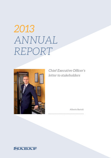Thumbnail Sabaf S.p.A. Annual Report 2013
