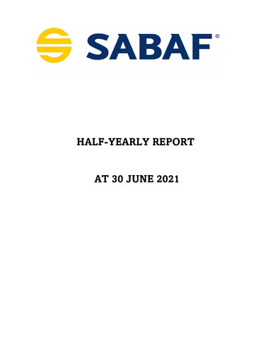 Miniature Sabaf S.p.A. Rapport semestriel 2021