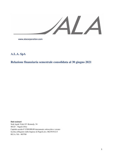 Thumbnail A.L.A. società per azioni Half-year Report 2021-h1
