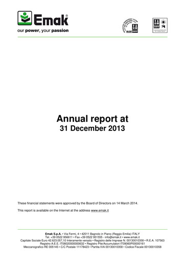 Thumbnail Emak S.p.A. Annual Report 2013