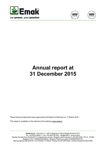 Thumbnail Emak S.p.A. Annual Report 2015