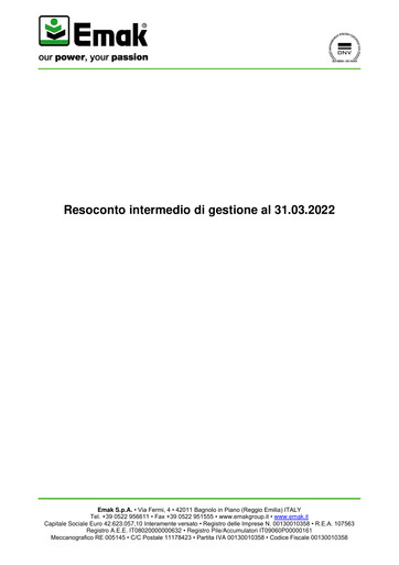 Thumbnail Emak S.p.A. Quarterly Report 2022-q1
