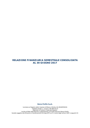 Miniature Banca Profilo Rapport semestriel 2017