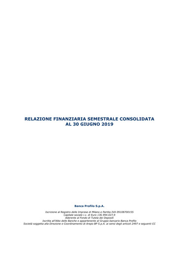 Miniature Banca Profilo Rapport semestriel 2019