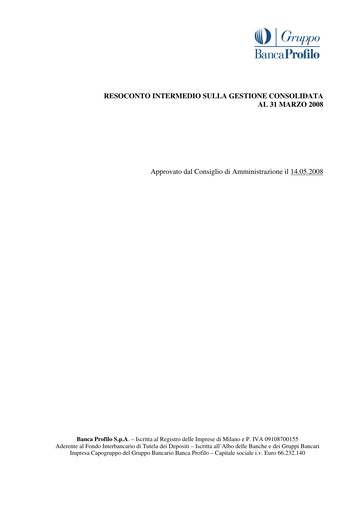 Miniature Banca Profilo Rapport trimestriel 2008-q1