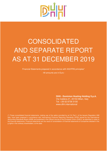 Thumbnail Dominion Hosting Annual Report 2019