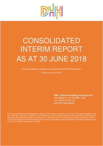 Thumbnail Dominion Hosting Half-year Report 2018-h1