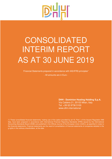 Thumbnail Dominion Hosting Half-year Report 2019-h1