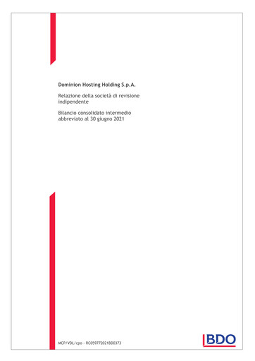 Thumbnail Dominion Hosting Half-year Report 2021-h1