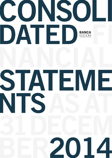 Thumbnail Banca Sistema S.p.A. Annual Report 2014