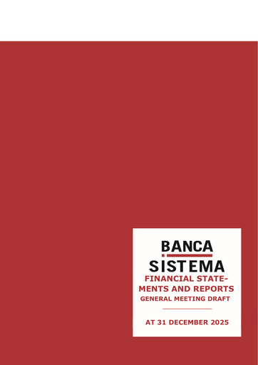Thumbnail Banca Sistema S.p.A. Annual Report 2025