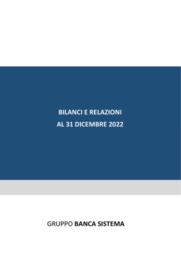Thumbnail Banca Sistema S.p.A. Financial Statement 2022