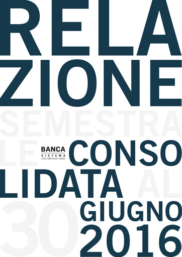 Thumbnail Banca Sistema S.p.A. Half-year Report 2016-h1