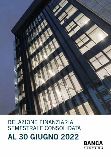 Thumbnail Banca Sistema S.p.A. Half-year Report 2022-h1