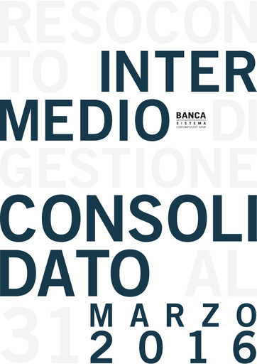 Thumbnail Banca Sistema S.p.A. Quarterly Report 2016-q1